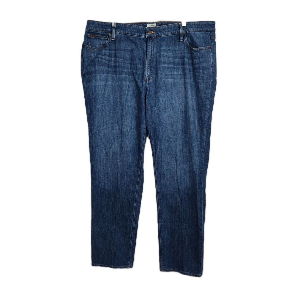 L.L. Bean Favorite Fit Jeans Women's Size 20 MT‎ Blue Straight Leg